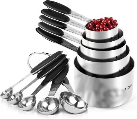 U-Taste 18:8 Stainless Steel Measuring Cups and Spoons Set